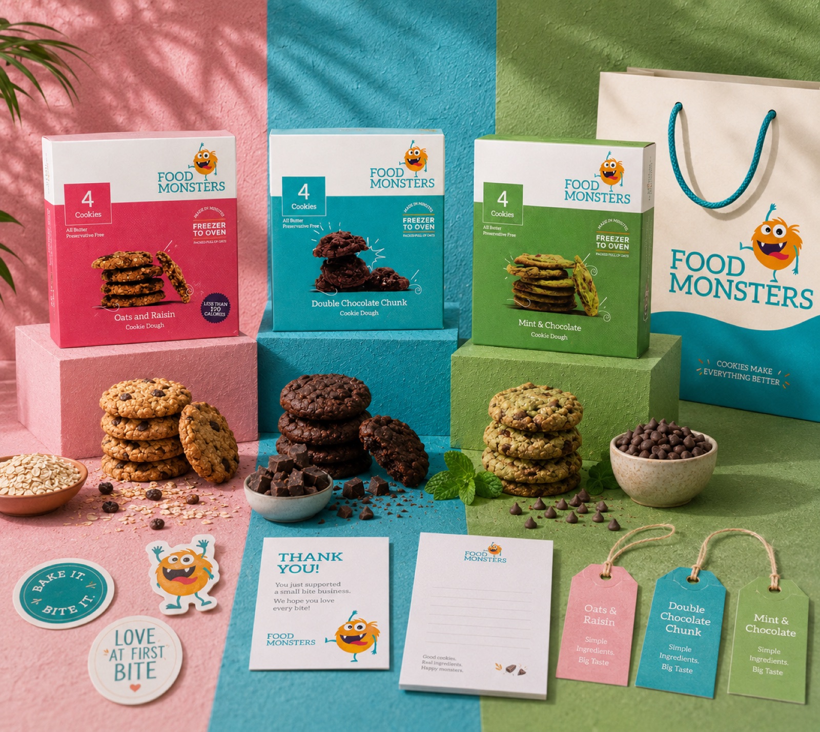 Food Monsters — packaging and branding
